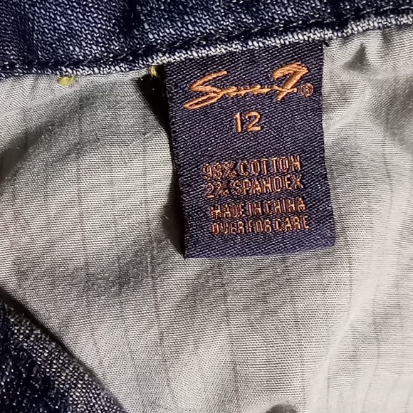 SEVEN7 Jeans Womens 12 BLUE BOOTCUT BOOT Denim Preowned - Picture 7 of 8